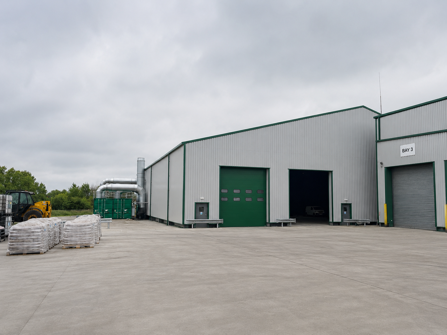 Raw materials reception external view